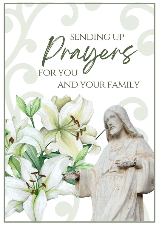 Mass Card - Praying Lily Jesus