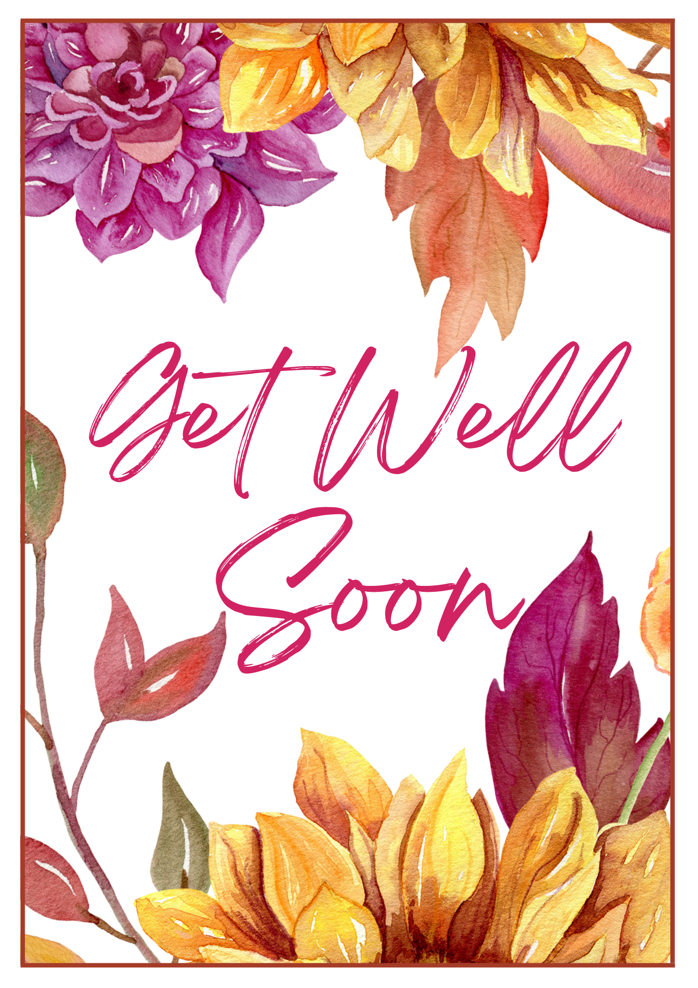 Mass Card - Get Well PurpleGold