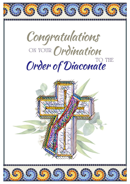 Ordination Card - Order of Diaconate Blue