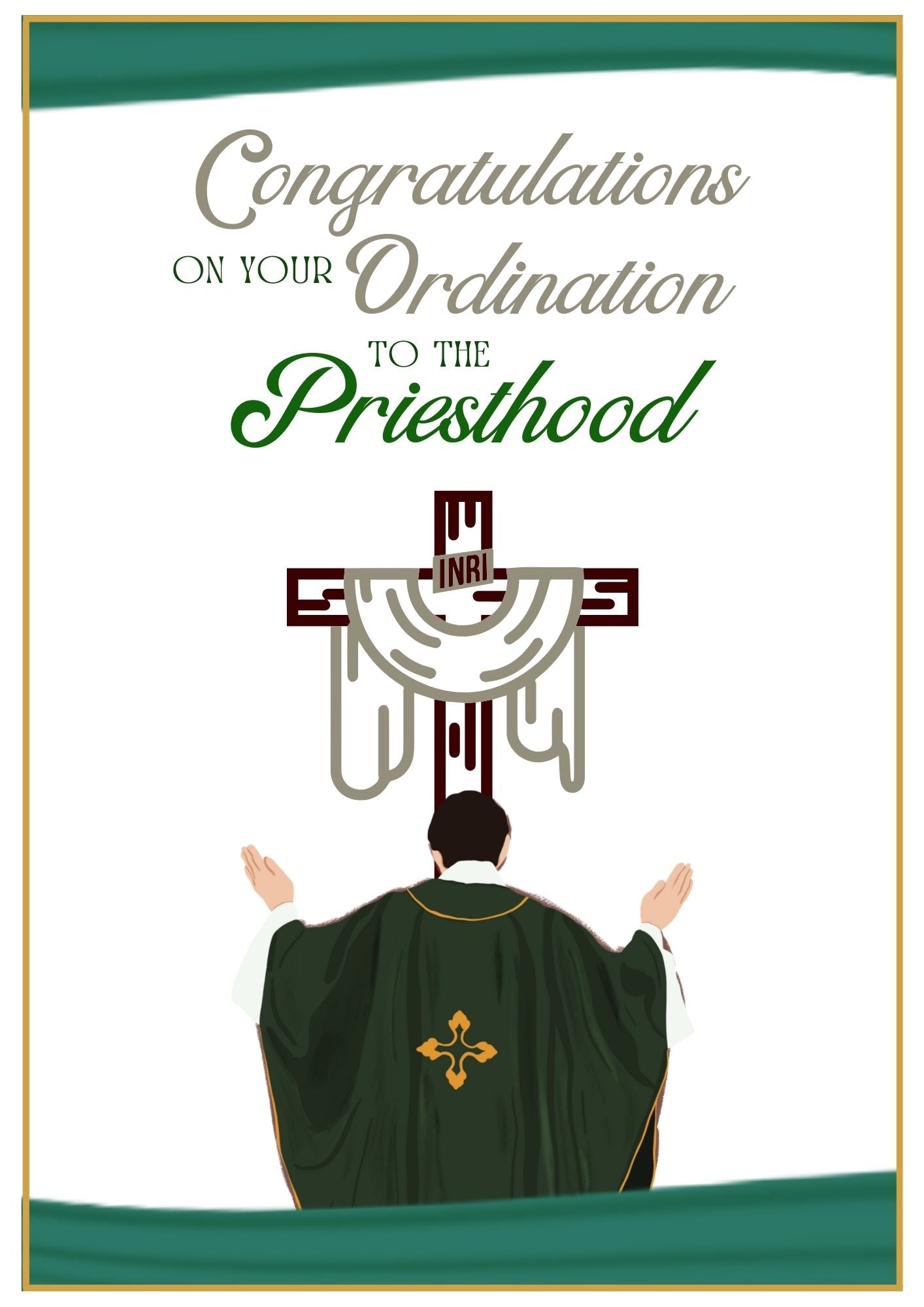 Ordination Card - Priesthood Green