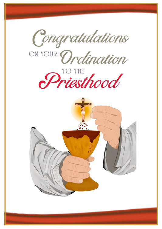 Ordination Card - Priesthood Red