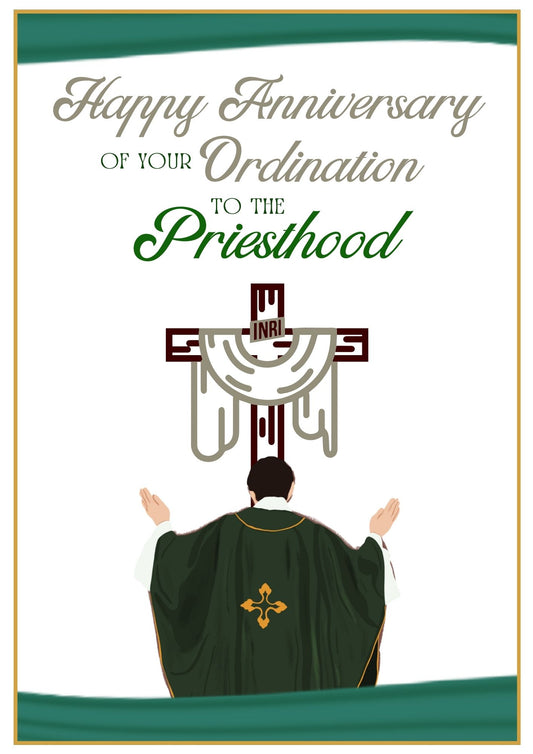 Anniversary Card - Priesthood Green