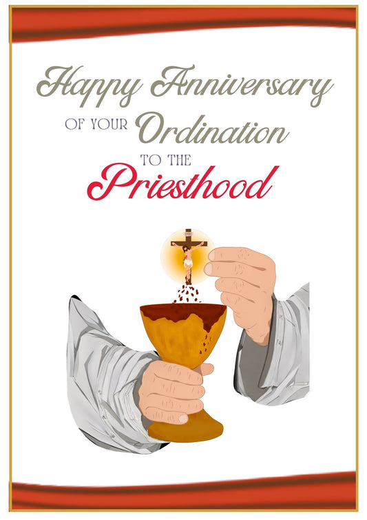 Anniversary Card - Priesthood Red