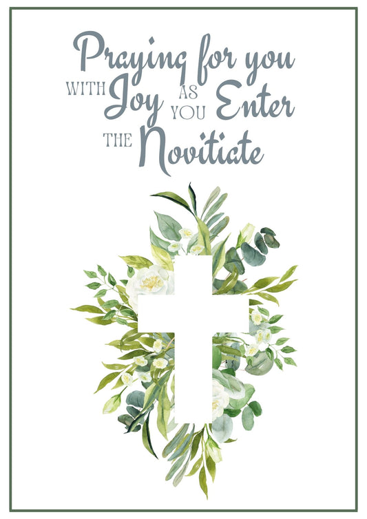 Novitiate Card - Leafy Cross