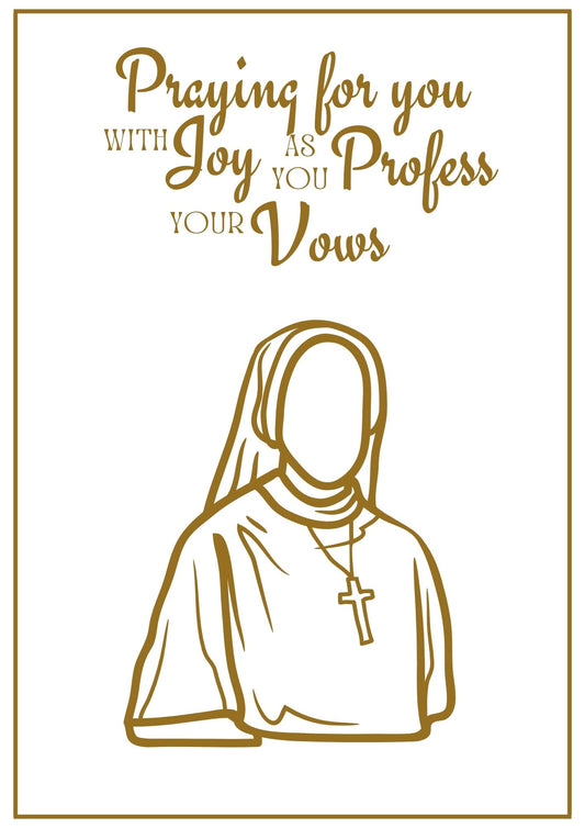 Profession of Vows Card - Sister