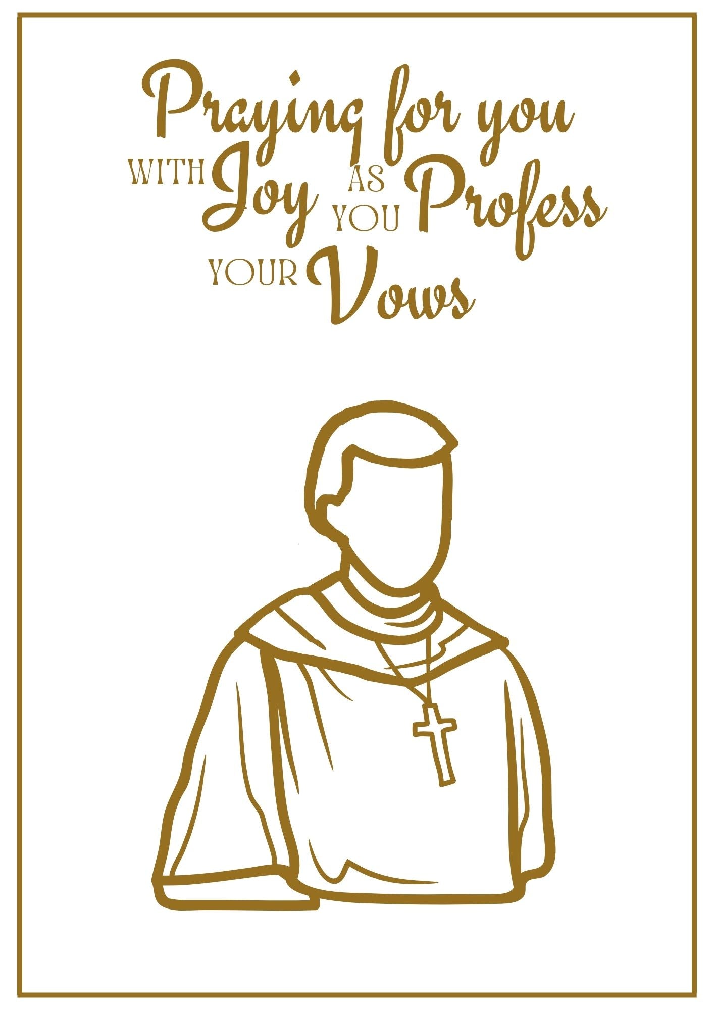 Profession of Vows Card - Brother