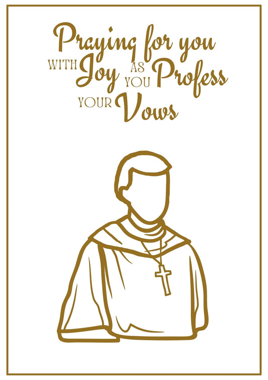 Profession of Vows Card - Brother