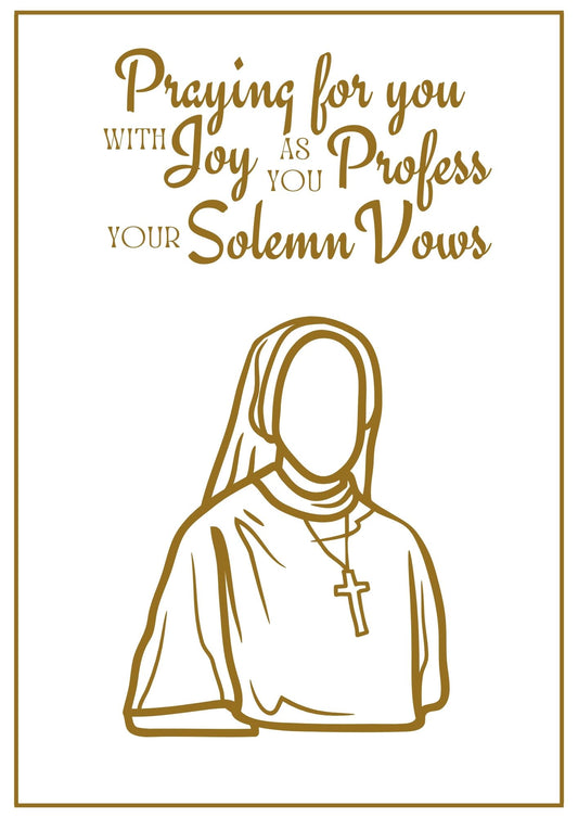 Solemn Vows Card - Sister