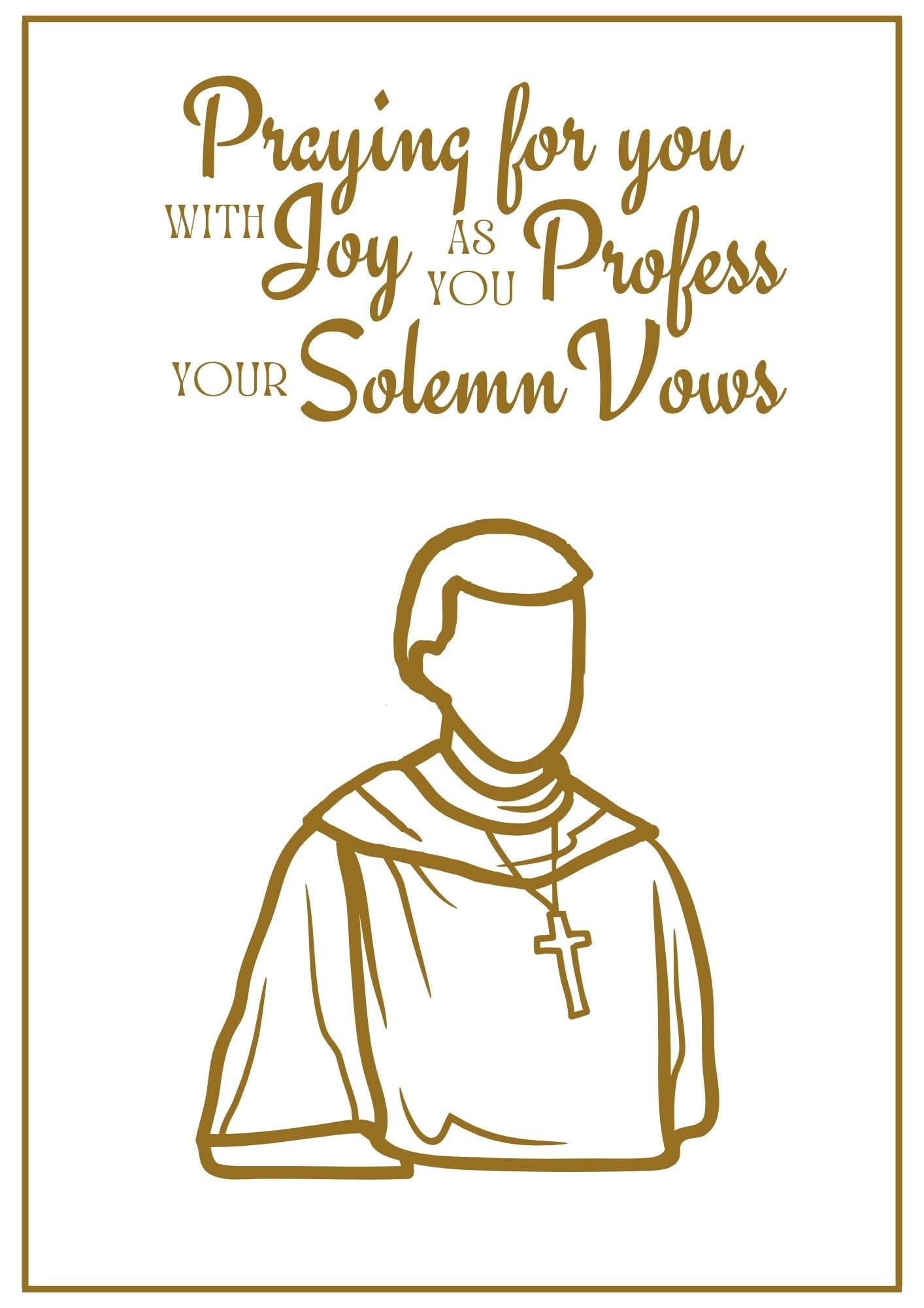 Solemn Vows Card - Brother