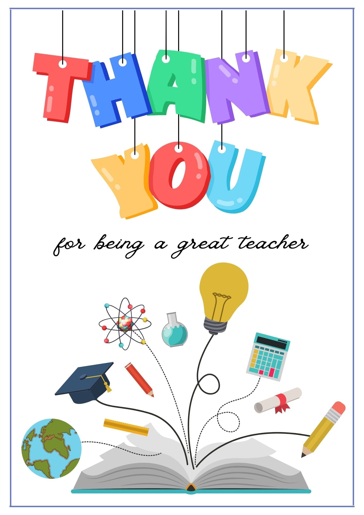 Thank You Teacher Card - Great Teacher