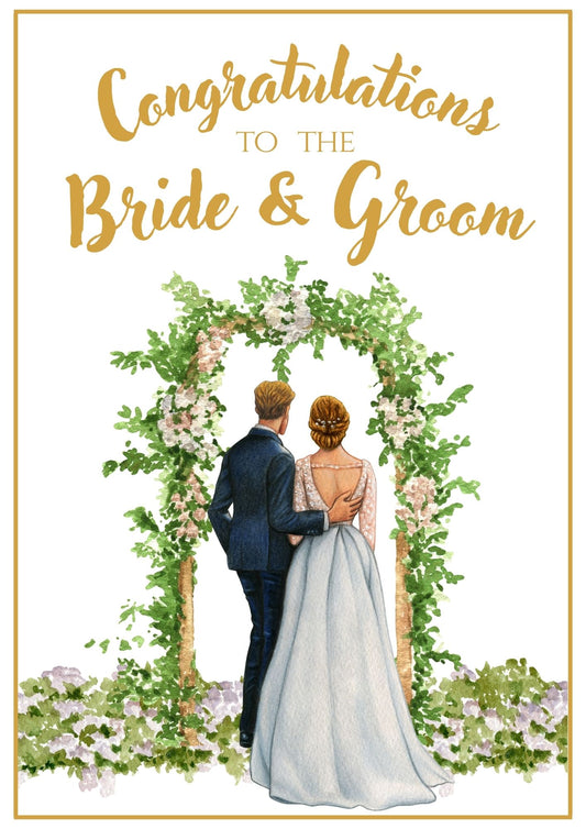 Wedding Card - Garland Couple 001