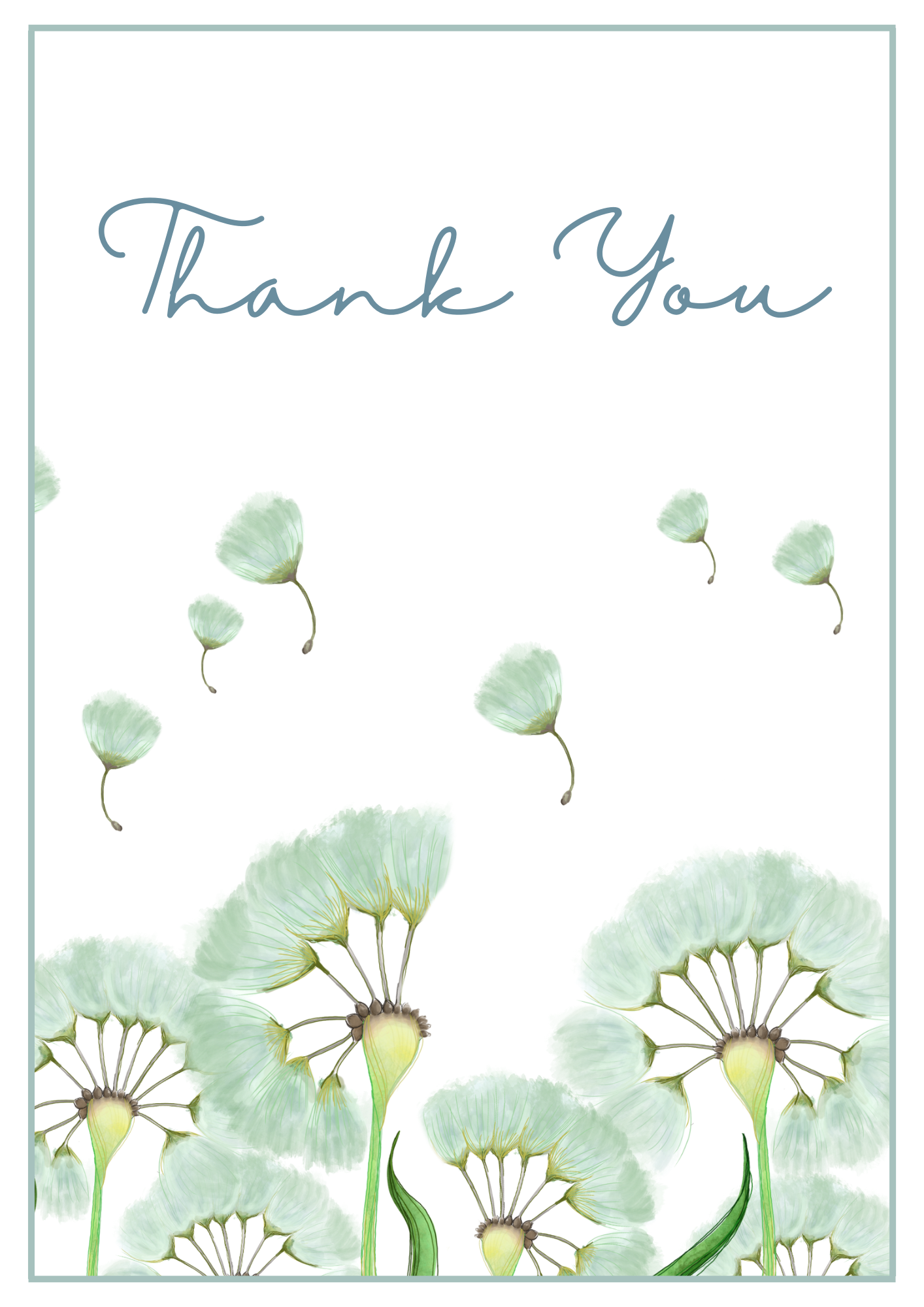 Thank You Card - Dandelions