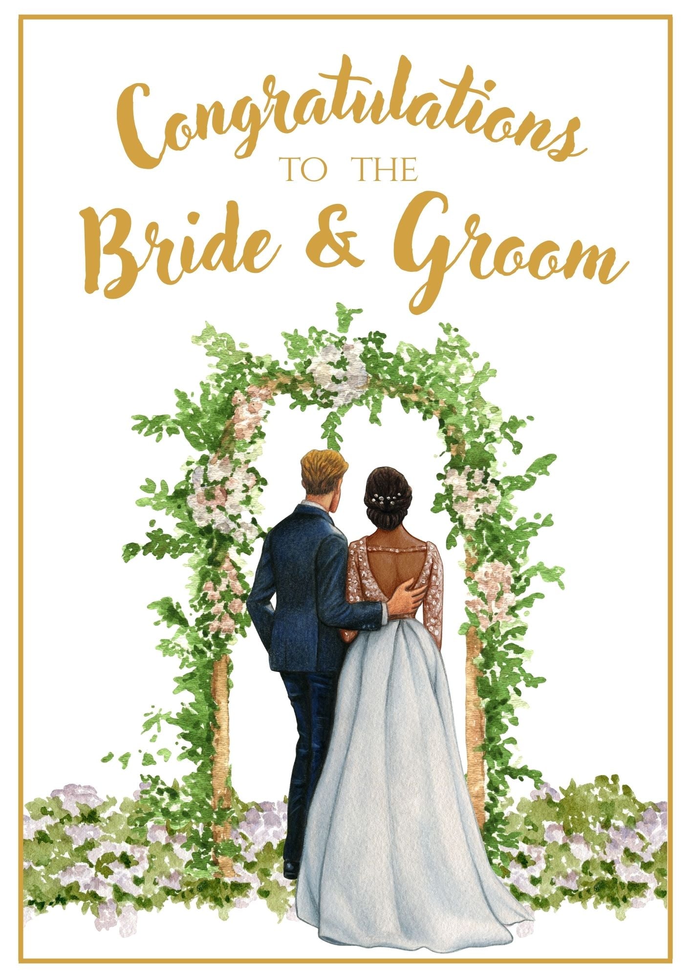 Wedding Card - Garland Couple 005