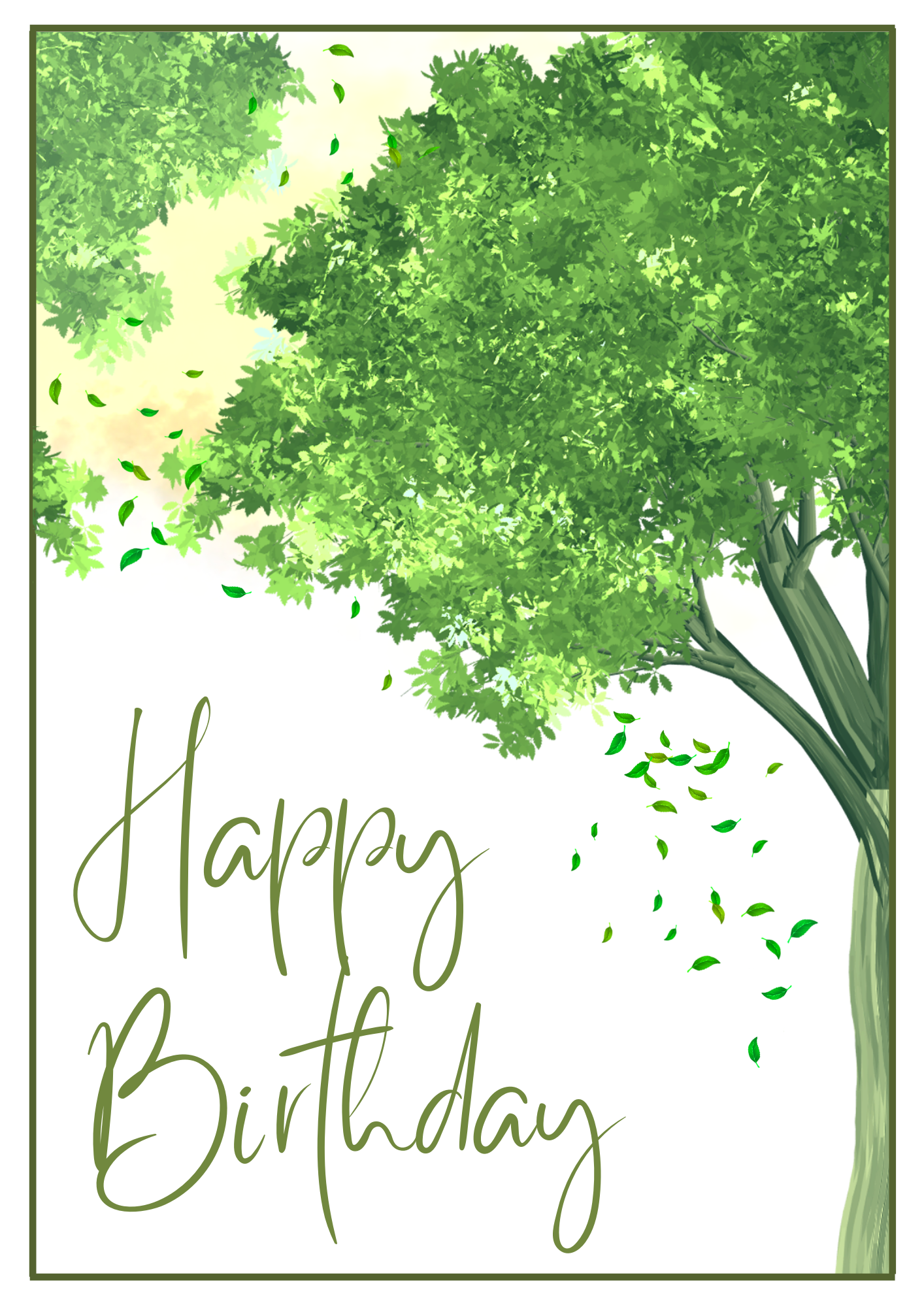 Birthday Card - Summer Trees