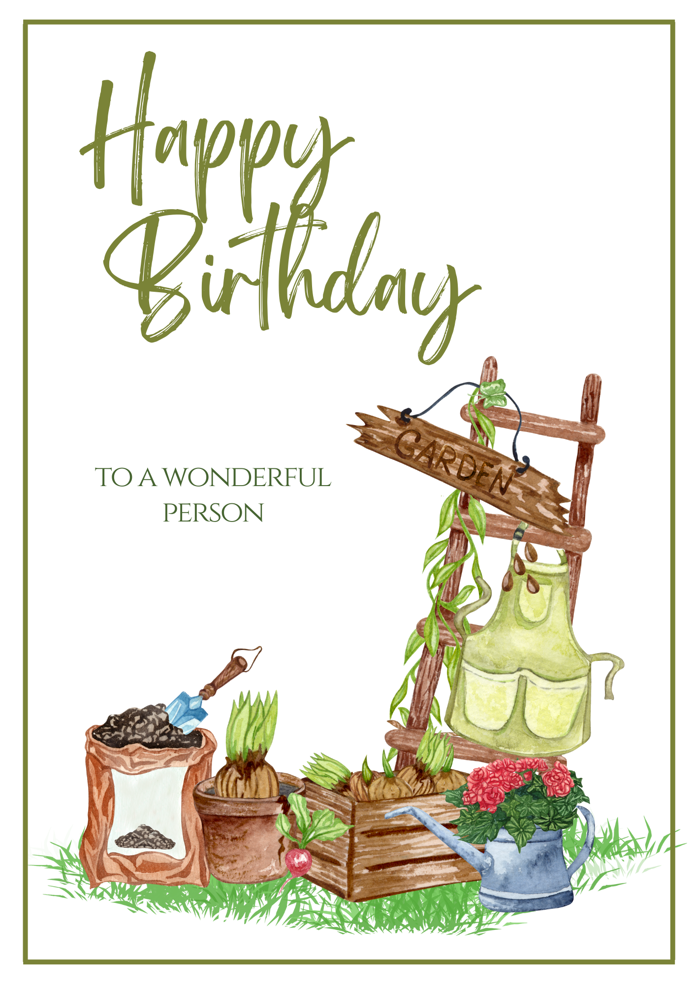 Birthday Card - Garden Grow 2