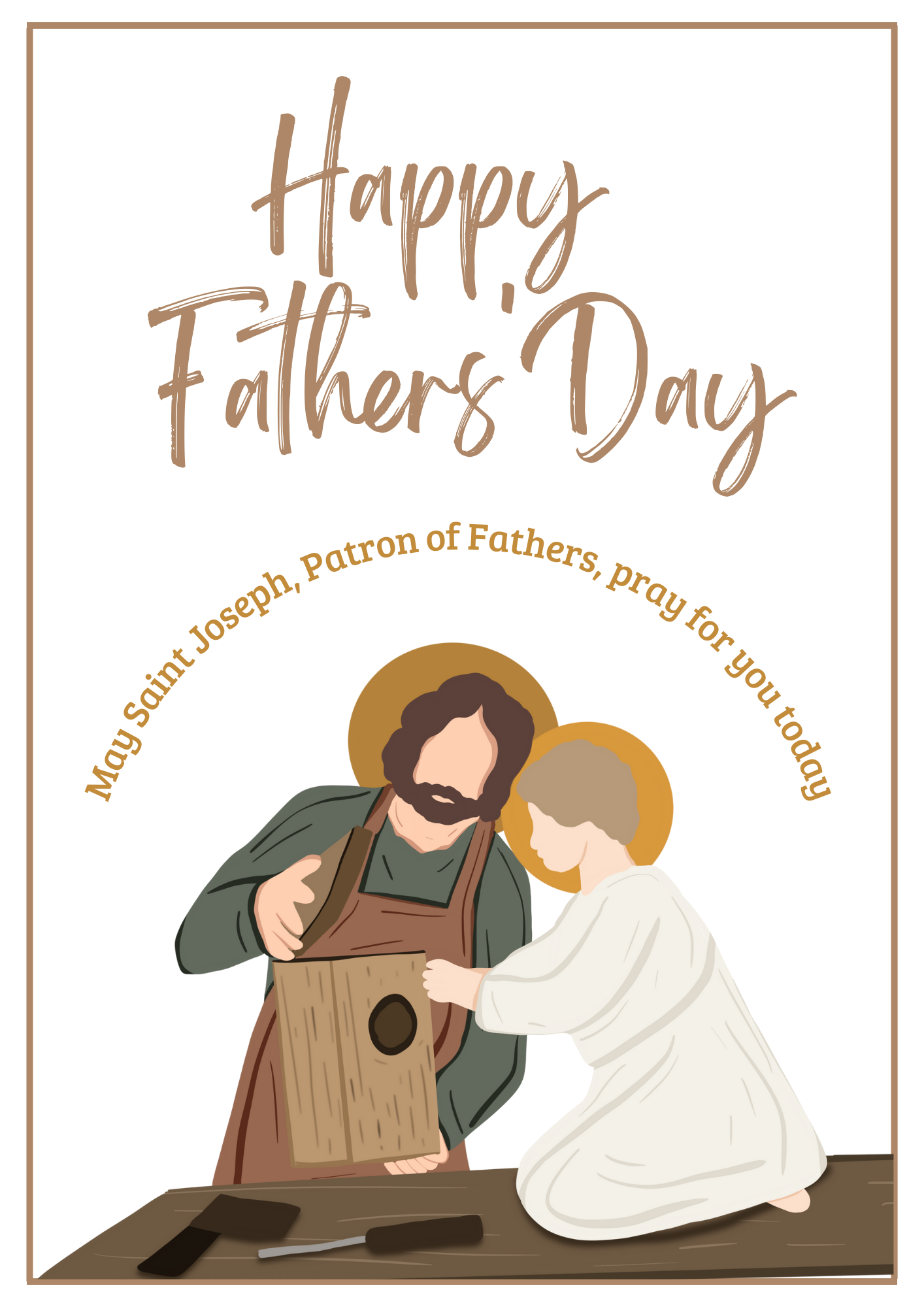 Fathers' Day Card - Patron of Fathers