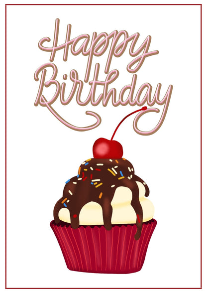 Birthday Card - Cupcake