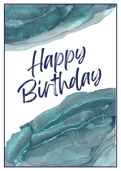 Birthday Card - Smooth Waves