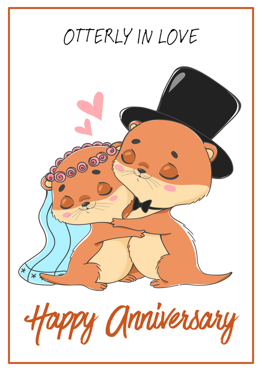 Anniversary Card - Otterly in Love