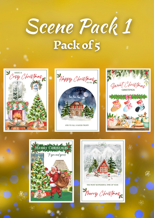 Christmas Cards - Scene Pack 1