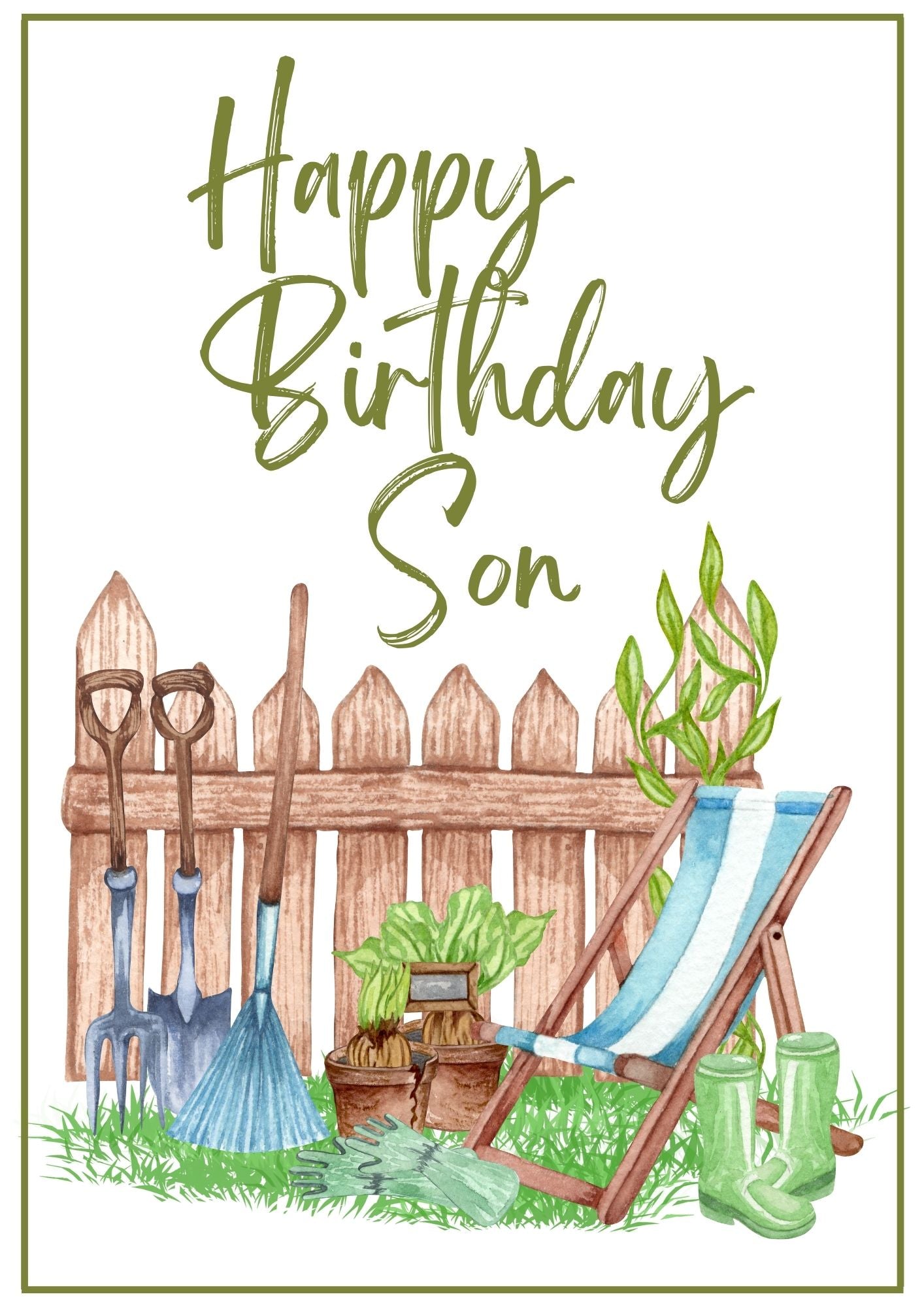 Birthday Card - Garden Grow 1