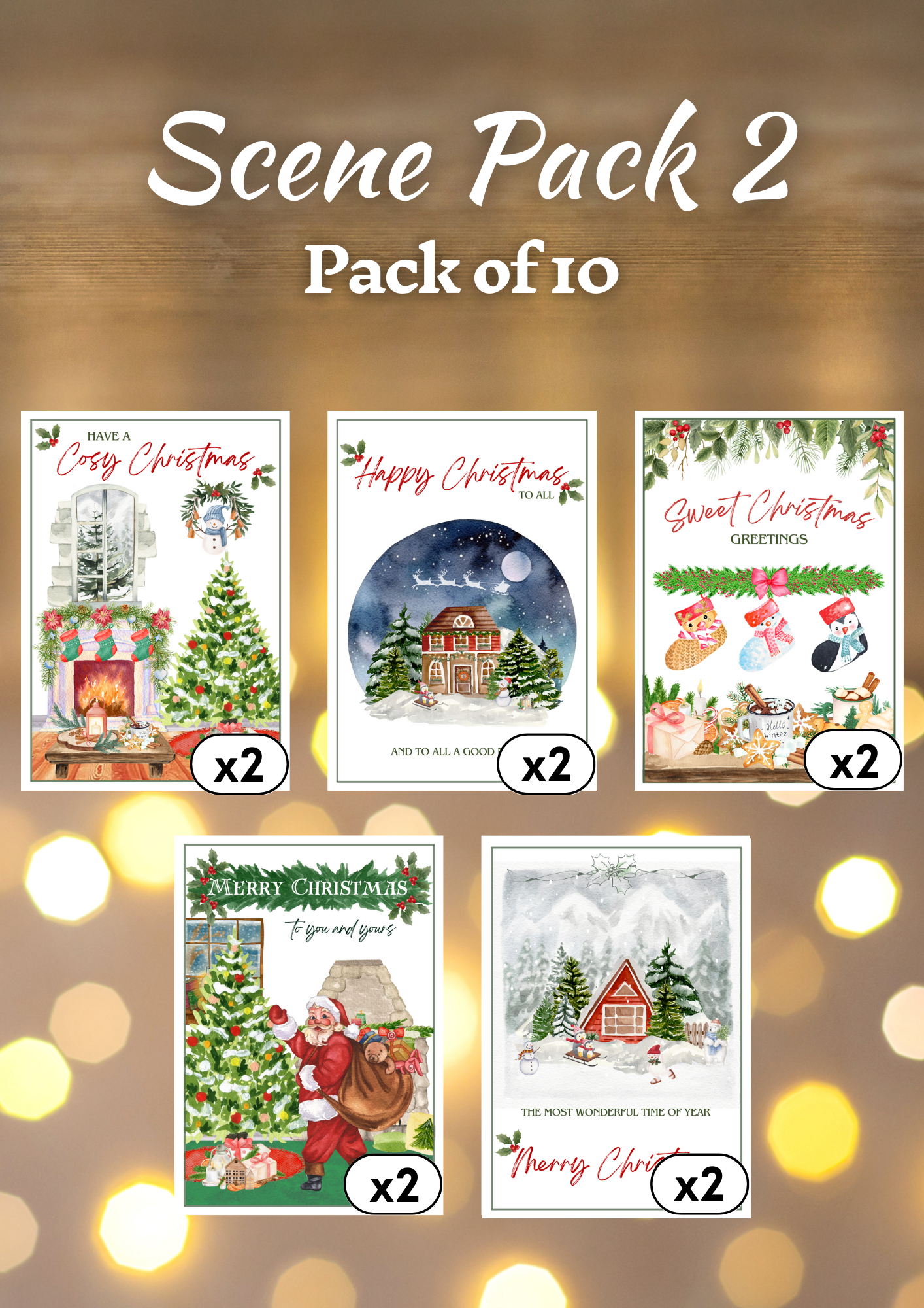 Christmas Cards - Scene Pack 2