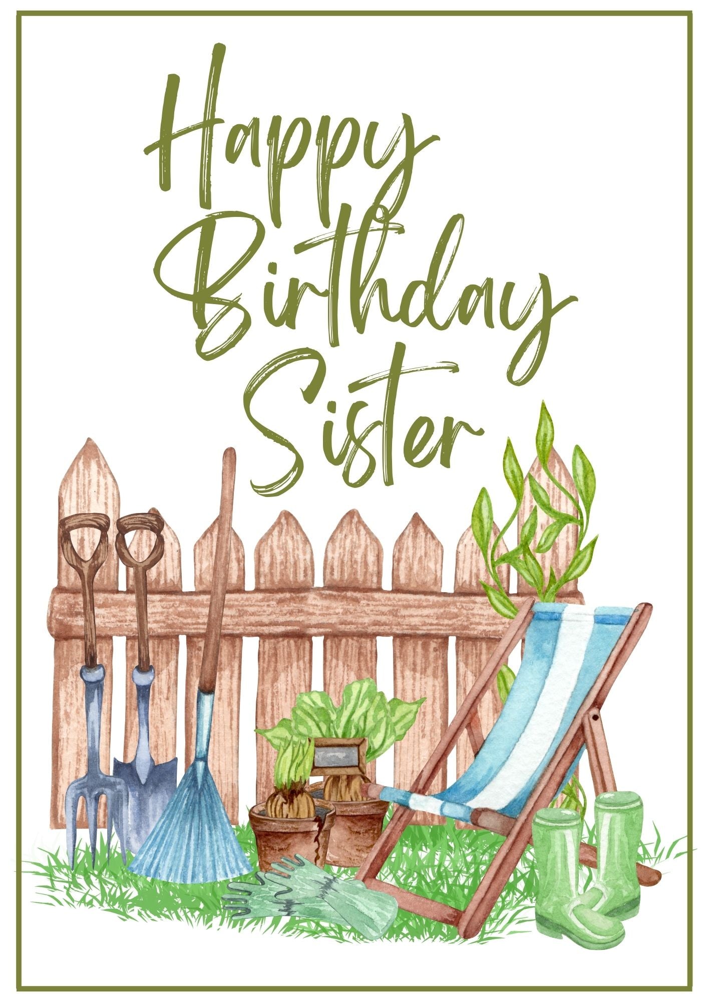 Birthday Card - Garden Grow 1