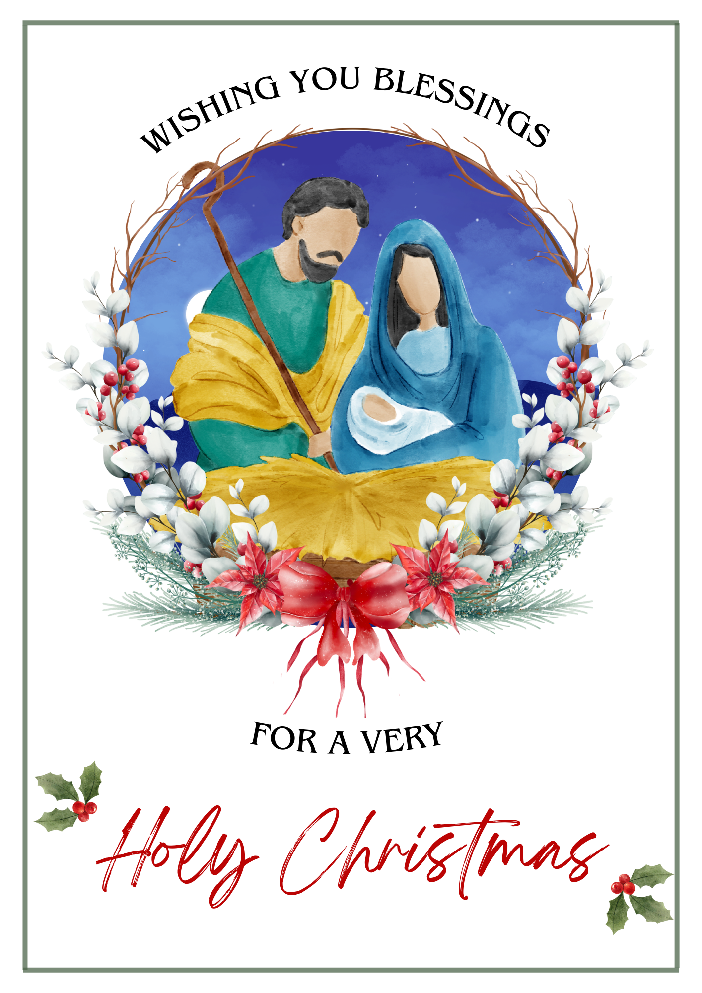 Christmas Card - Holy Christmas