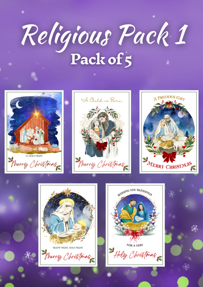 Christmas Cards - Religious Pack 1