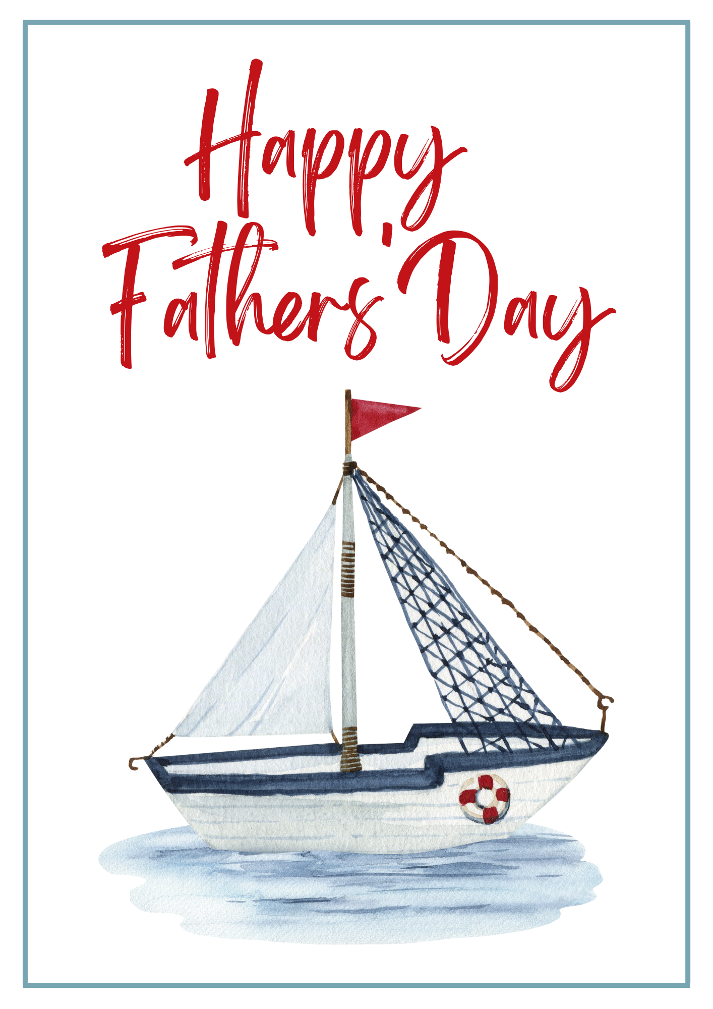 Fathers' Day Card - Sailing