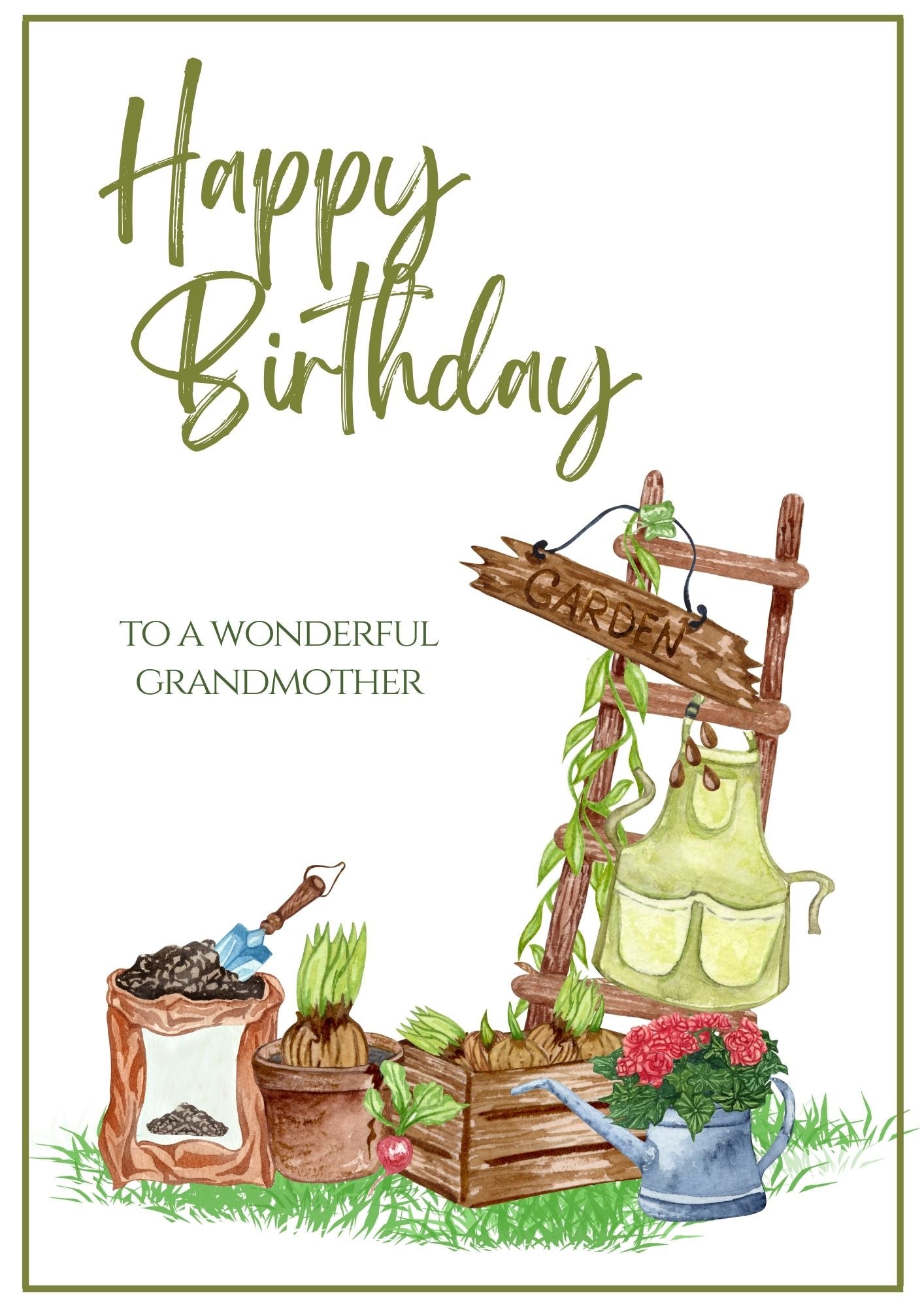 Birthday Card - Garden Grow 2