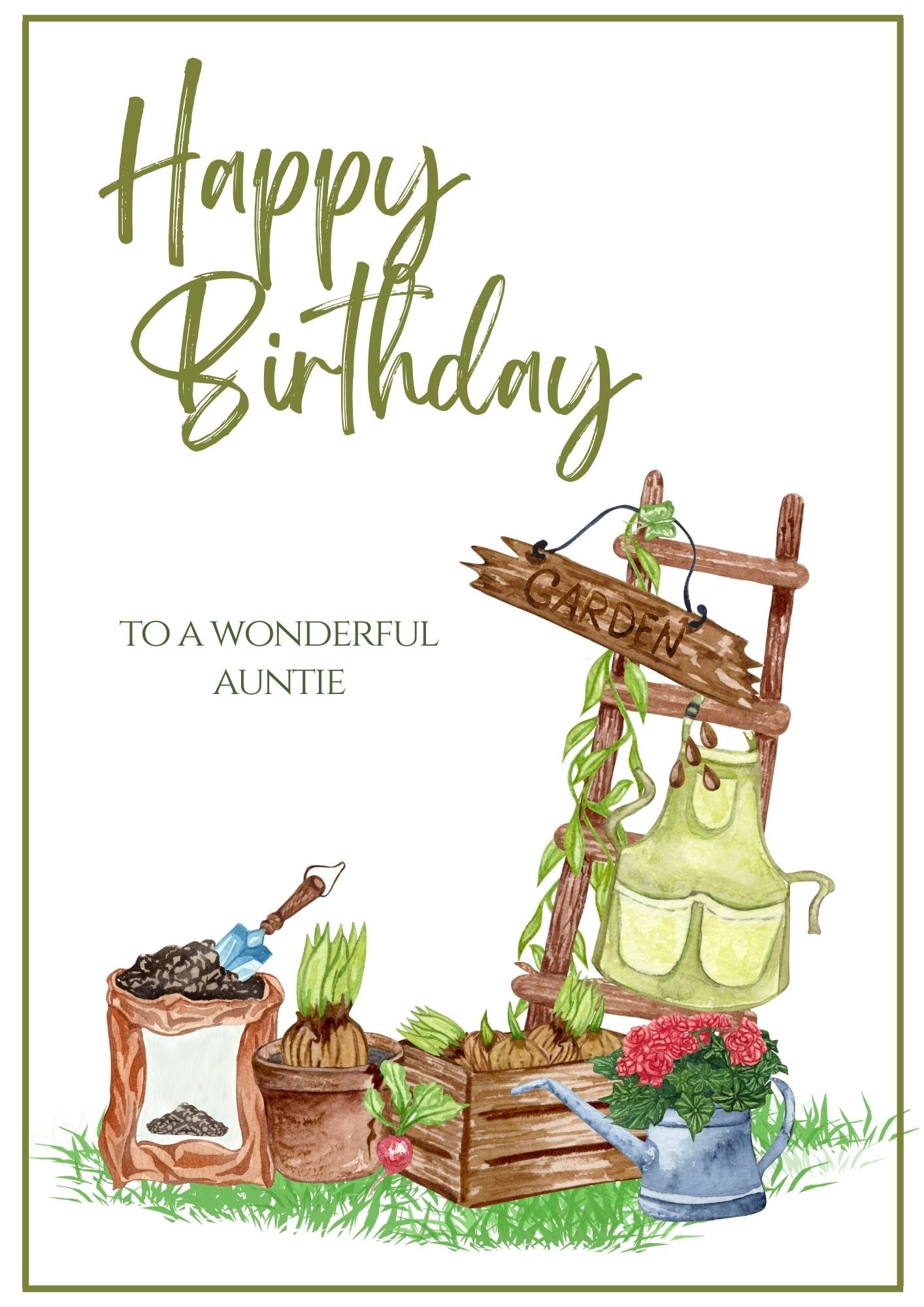 Birthday Card - Garden Grow 2