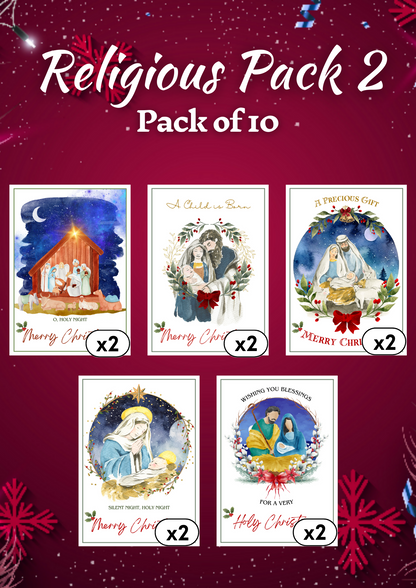 Christmas Cards - Religious Pack 2