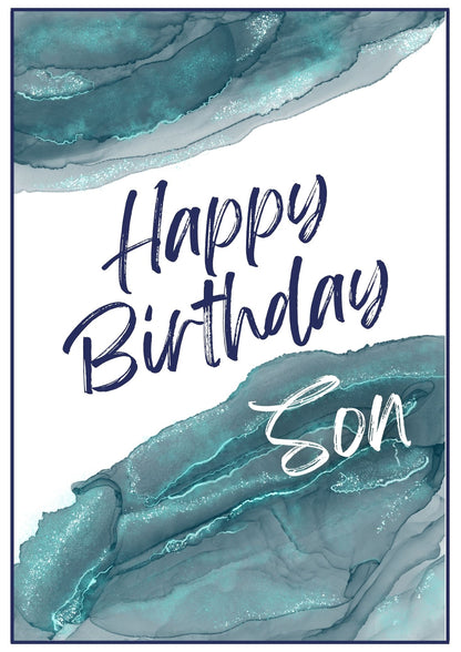 Birthday Card - Smooth Waves