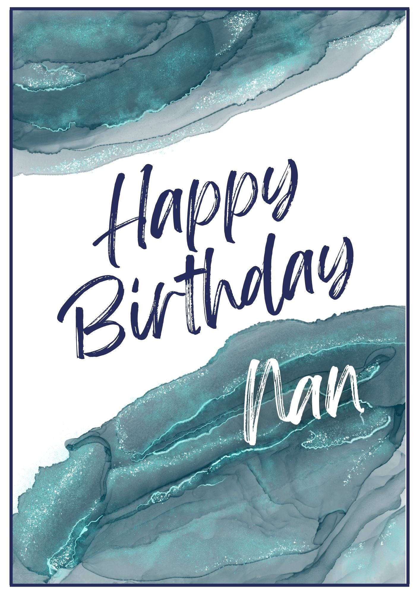 Birthday Card - Smooth Waves