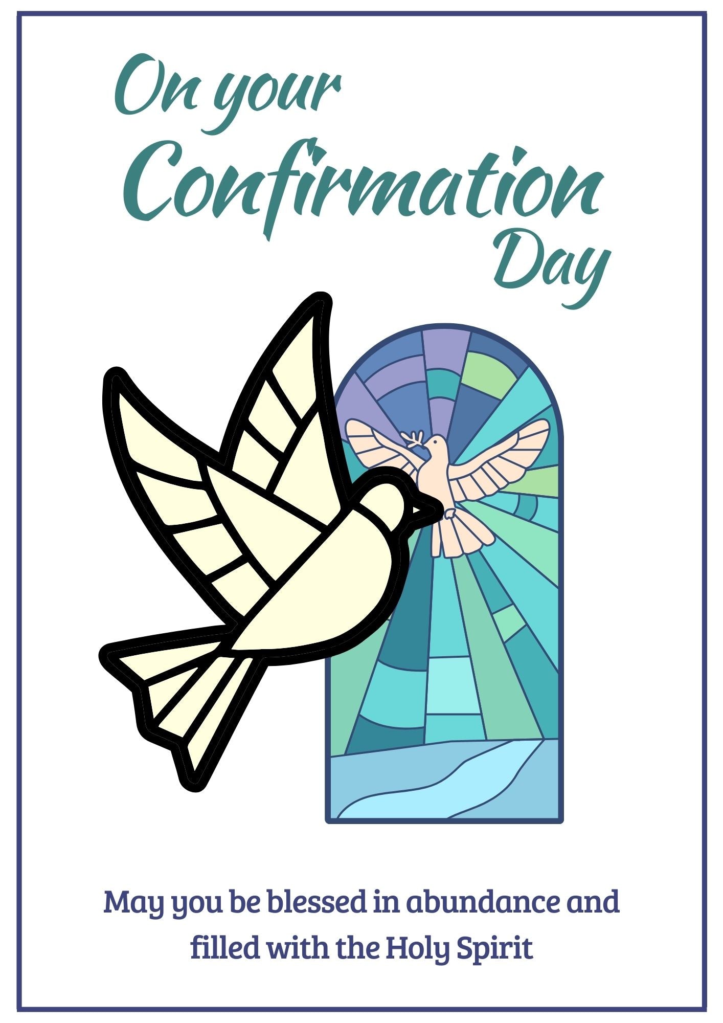 Confirmation Card - Stained Glass