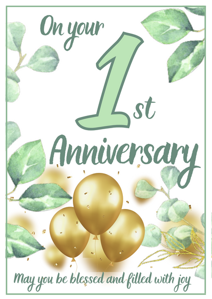 Anniversary Card - Significant Green