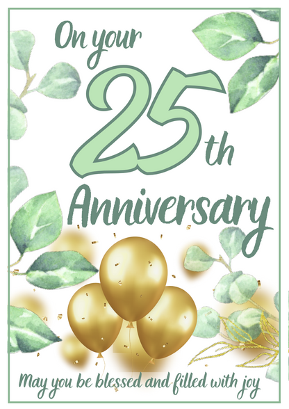 Anniversary Card - Significant Green