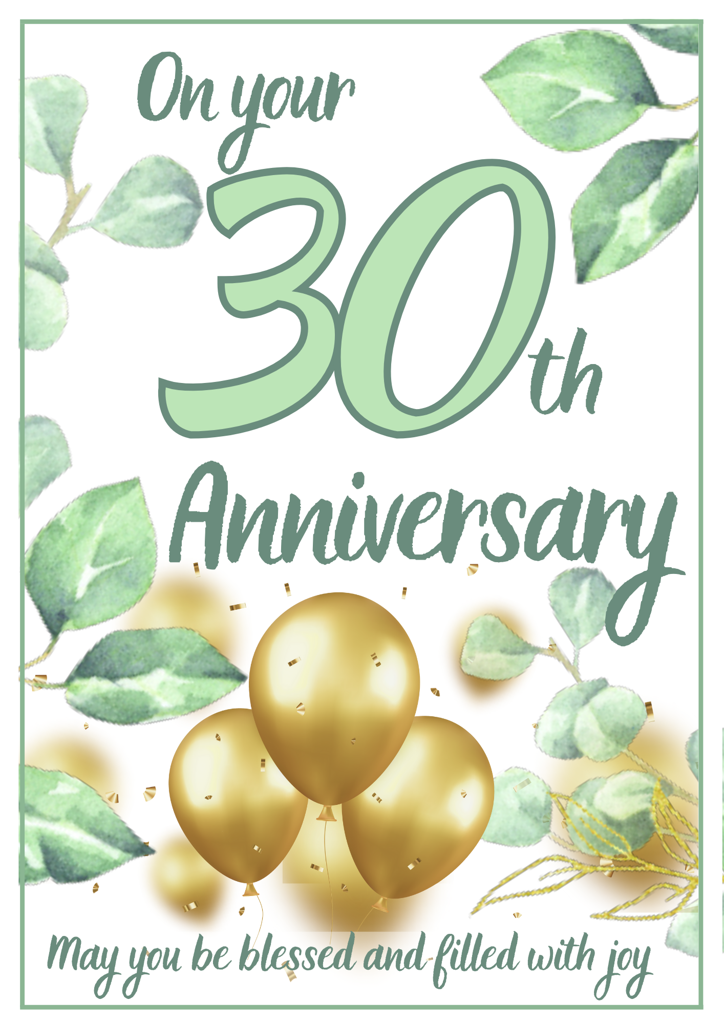 Anniversary Card - Significant Green