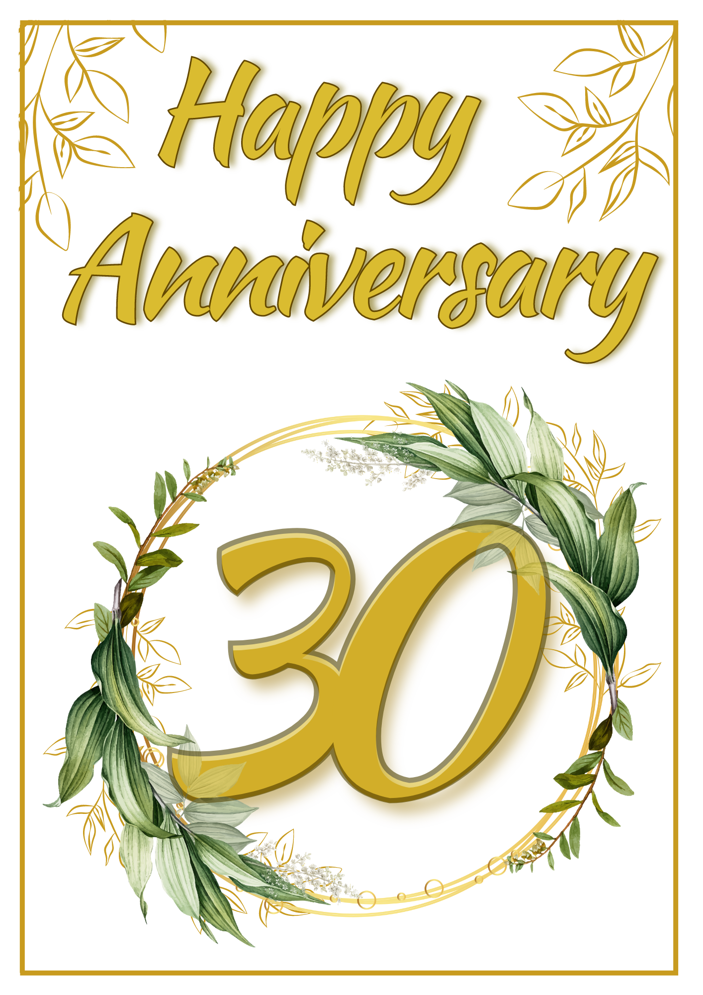 Anniversary Card - Significant Gold