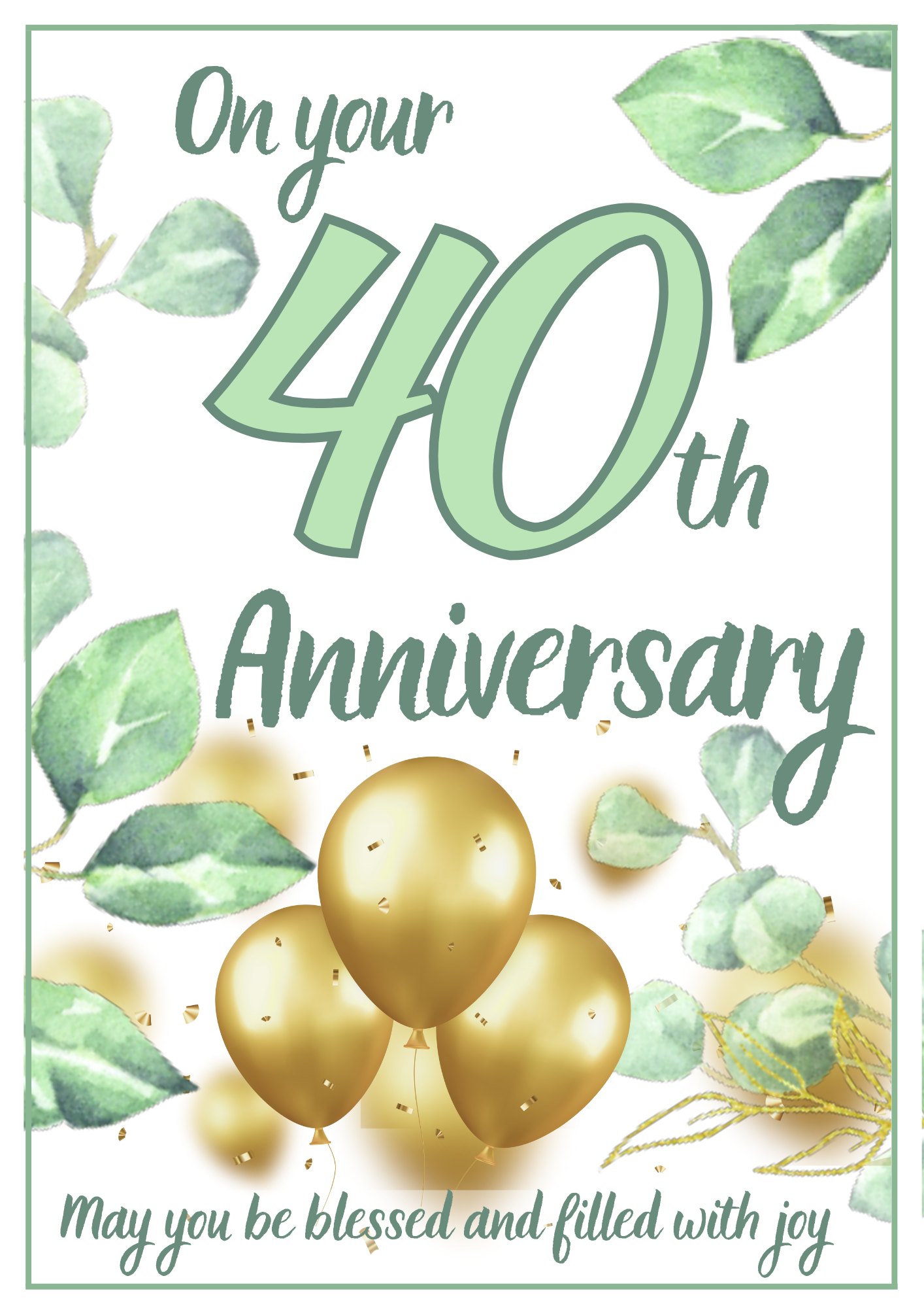 Anniversary Card - Significant Green