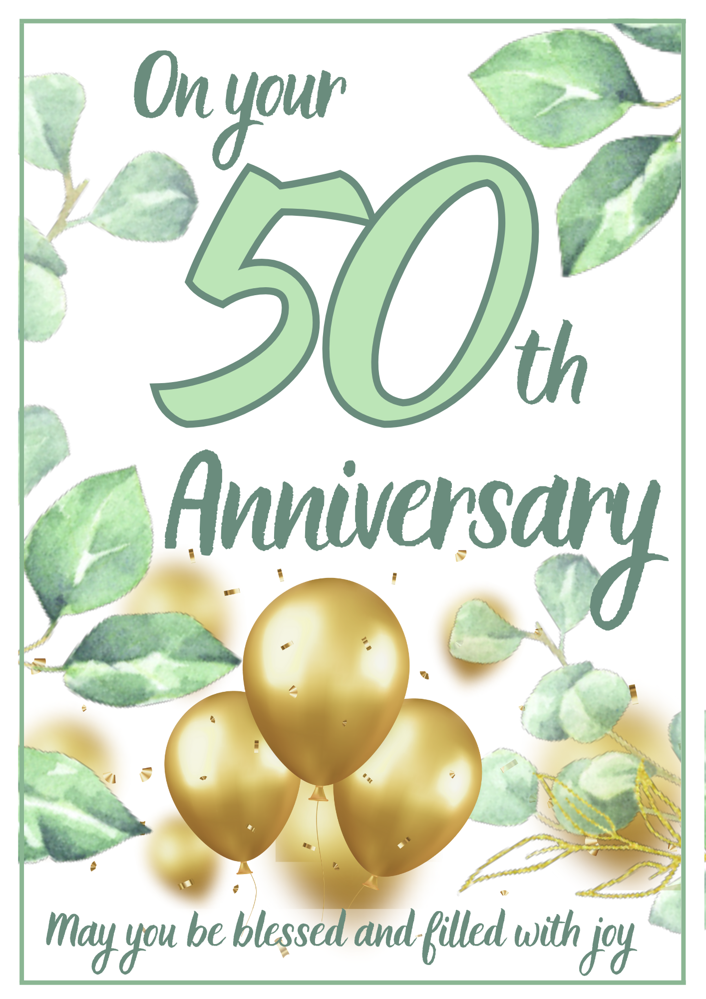 Anniversary Card - Significant Green