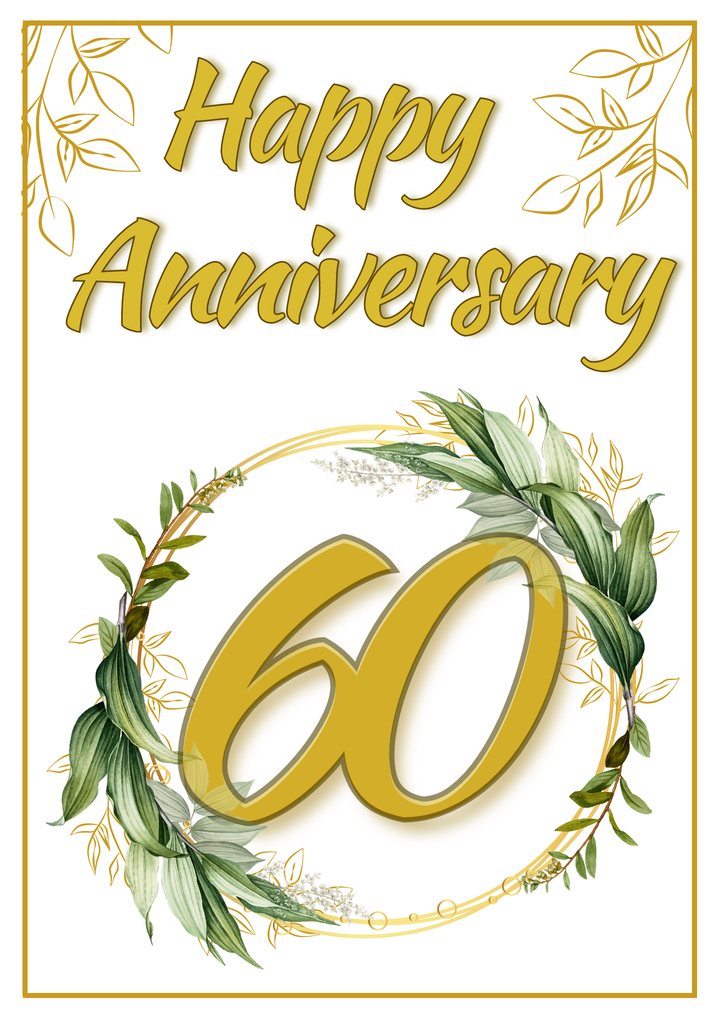 Anniversary Card - Significant Gold