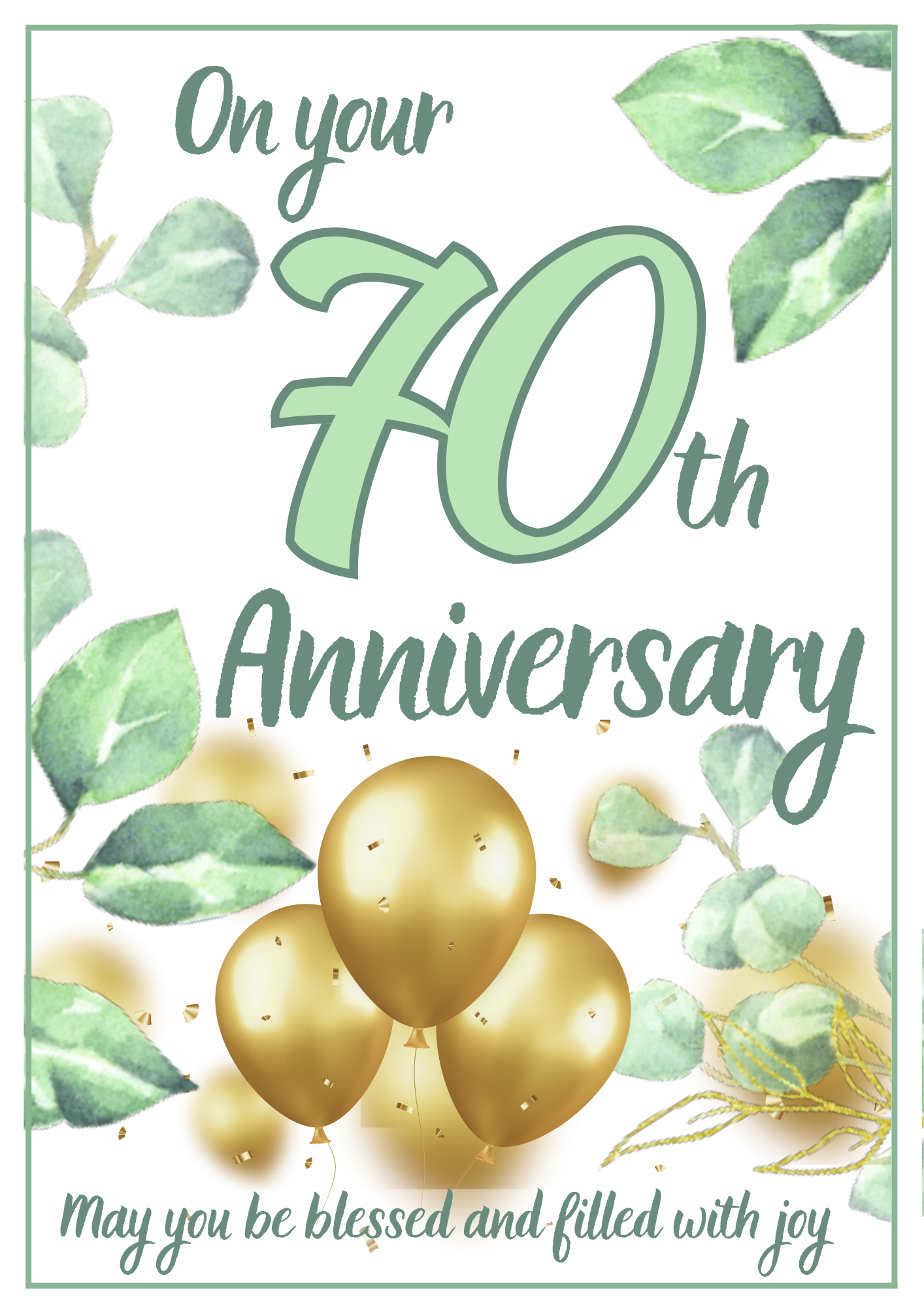 Anniversary Card - Significant Green