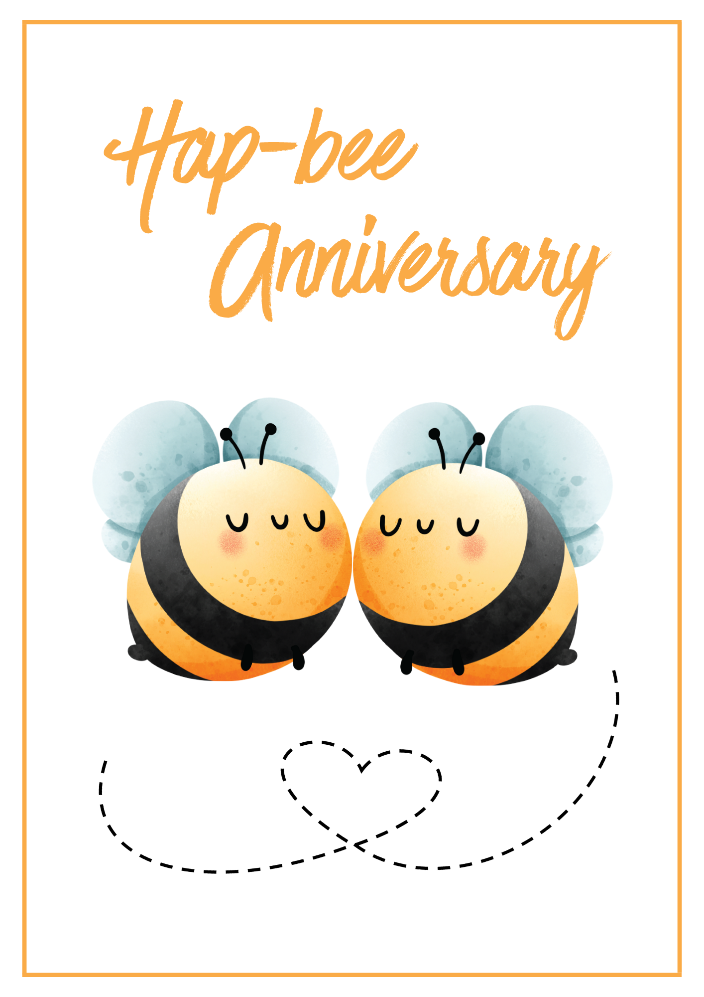 Anniversary Card - Hap-Bee Anniversary