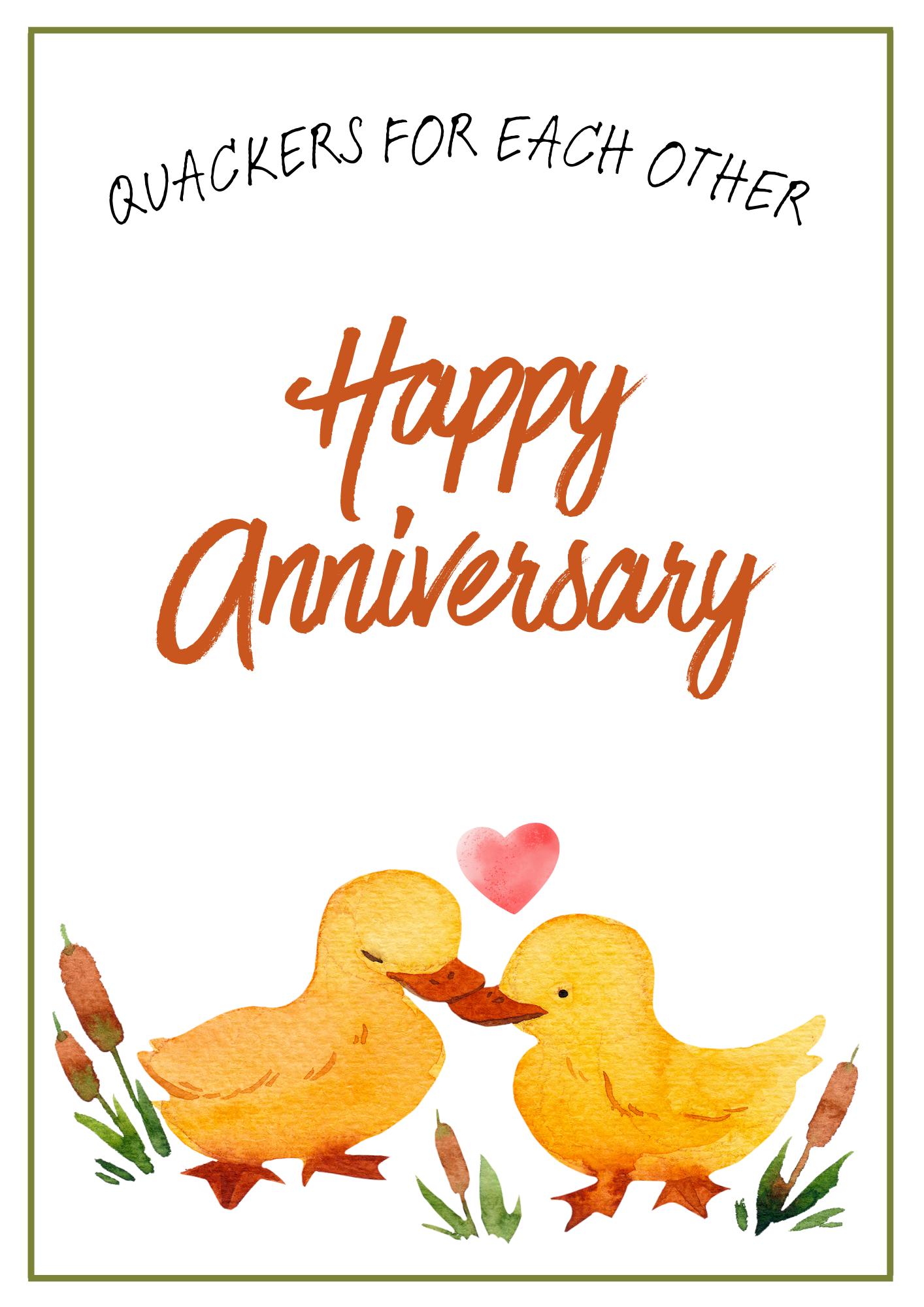 Anniversary Card - Quackers