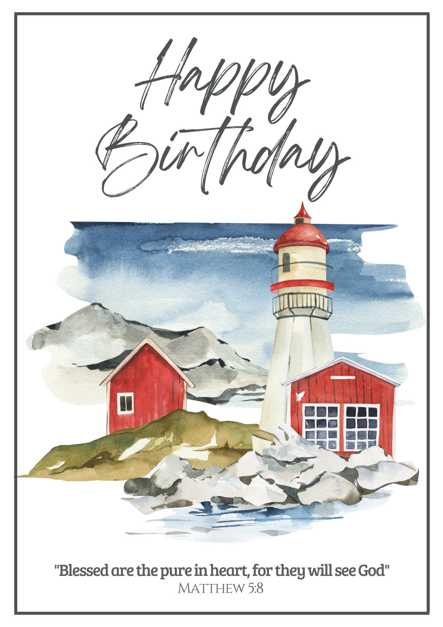 Birthday Card - Sea View Beatitude