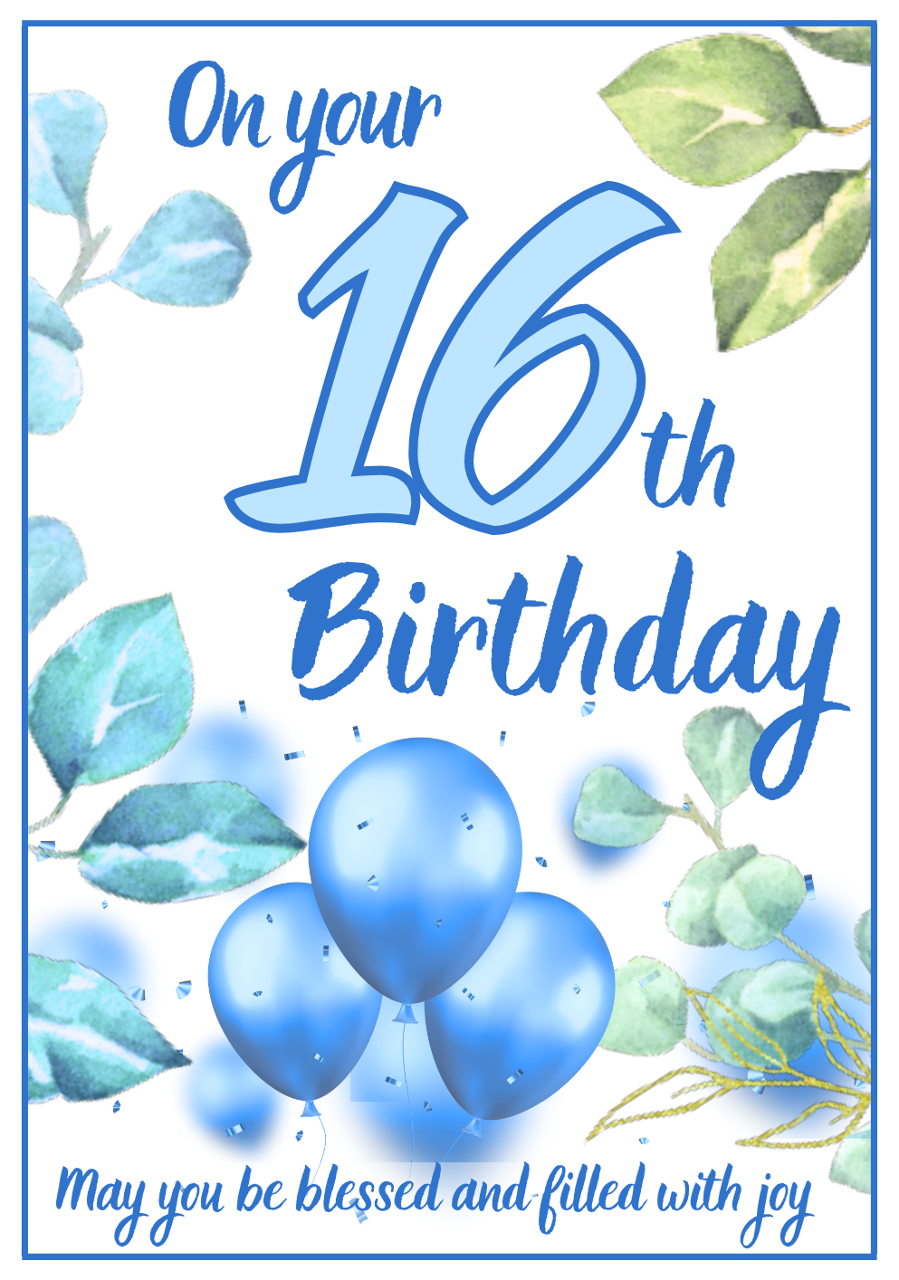 Birthday Card - Significant Blue