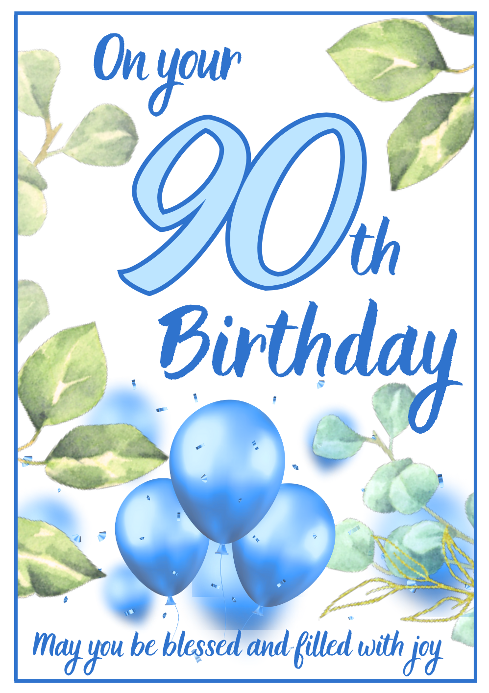 Birthday Card - Significant Blue