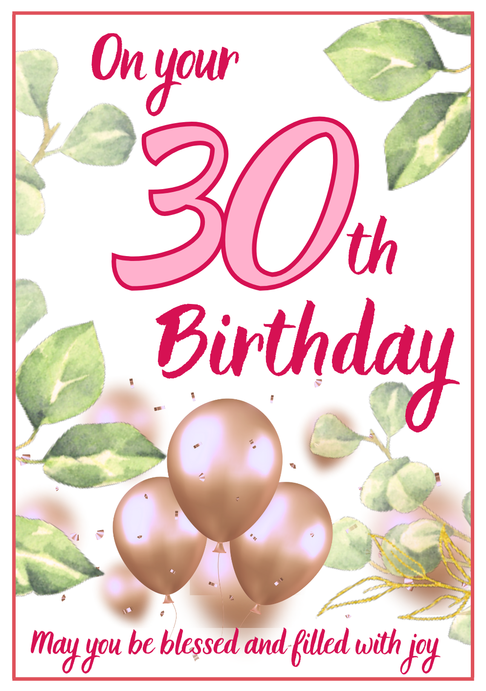 Birthday Card - Significant Pink